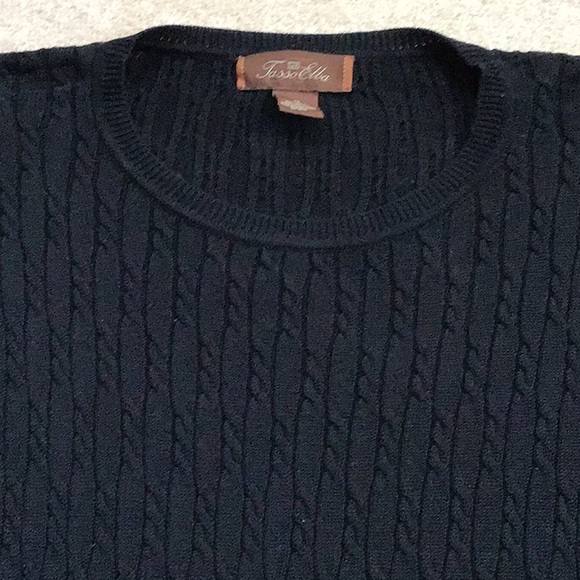 Tasso Elba black 100% cotton Sweater - Picture 5 of 10